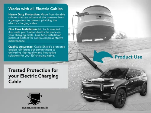 Miniatura 4 de Protector de cable EV, protector de cable para puerta de garaje, fabricado en EE. UU., proporciona una protección duradera para tu cable de carga