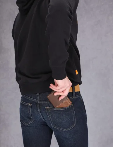 Miniatura 6 de Timberland - Cartera triple de cuero para hombre con ventana para tarjeta de identificación