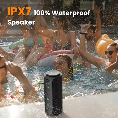Miniatura 5 de Raymate Altavoz Bluetooth, IPX7 impermeable, estéreo de 30 W con graves profundos, diente azul inalámbrico 5.3, emparejamiento TWS de rango de 100