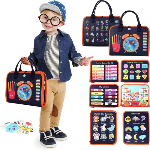 Miniatura 9 de Tabla Ocupada de Juego Montessori para Niños Pequeños: Juguetes Montessori para Niños Pequeños de 1 a 3 Años Libro de Actividades Educativas Tabla