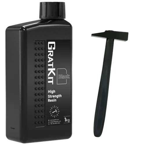Miniatura 12 de GratKit Resina rígida 8K 10K, impresora 3D, resina de fotopolímero de curado UV de 405 nm, resina de impresión 3D de bajo olor, 35.27 oz, color negro