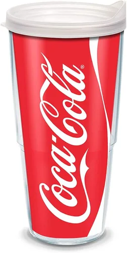Miniatura 14 de Tervis Coca-Cola - Vaso de Coca-Cola con envoltura y tapa esmerilada, 16 onzas, transparente