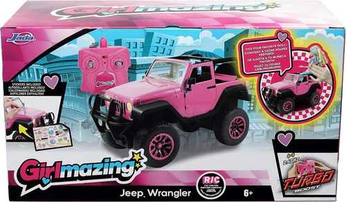 Miniatura 3 de Girlmazing 1:16 Jeep Wrangler RC Coches de Radio Control, Juguetes para Niños (Rosado)