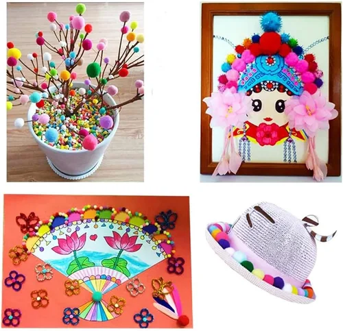 Miniatura 3 de 100 pompones suaves y esponjosos de 0.787 in, bola hecha a mano, decoración de Navidad, suministros de costura para manualidades