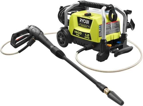 Miniatura 3 de RYOBI RY1419MTVNM 1900 PSI 1.2 GPM Lavadora a presión eléctrica con ruedas para agua fría