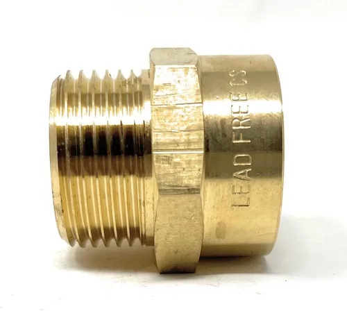 Miniatura 8 de Adaptador de latón sin plomo Cascada, rosca G británica BSPP macho a NPT hembra (1" x 1" (1 pieza))
