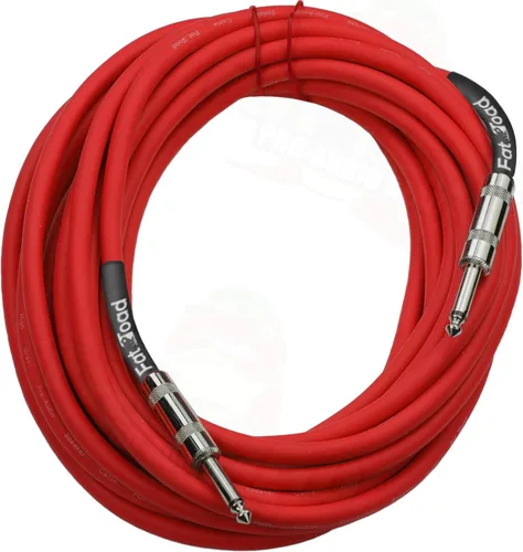 Miniatura 3 de Fat Toad Cables de altavoz de 25 pies de 1/4 pulgadas (serie Rojo-Flexpro), paquete de 2 cables de audio para DJ con conectores macho Jack, cable