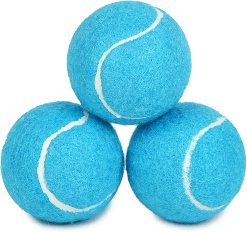 Miniatura 10 de Prime Pets Pelotas de tenis para perros, paquete de 4, mini pelotas de tenis duraderas de alto rebote de 2 pulgadas para perros, pelota chirriante