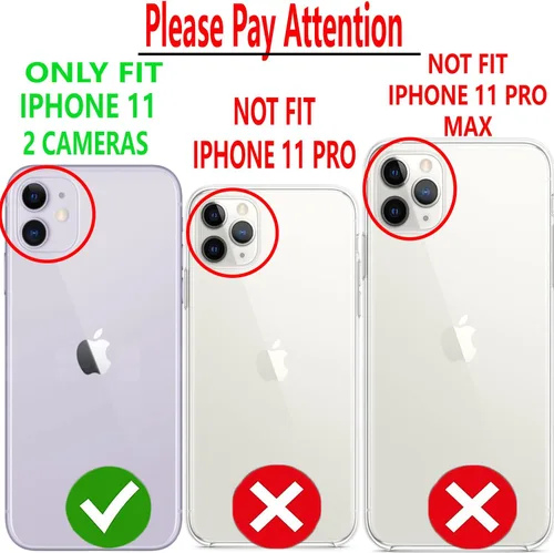 Miniatura 2 de STARSHOP Funda compatible con iPhone 11, con protector de pantalla de vidrio templado incluido: cubierta de arena movediza con purpurina flotante