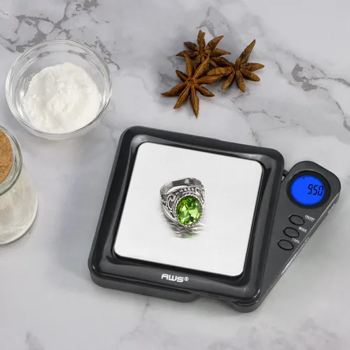 Miniatura 2 de American Weigh Scales Blade Series - Báscula digital de bolsillo de 7.05 oz x 0.00 oz, precisión de 0.00 oz, minibáscula de precisión, pequeña Negro