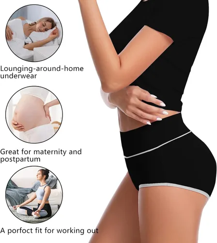 Miniatura 4 de Migbean Ropa interior de cintura alta para mujer, ropa interior para mujer, bragas para mujer, ropa interior de talla grande para mujer, bragas