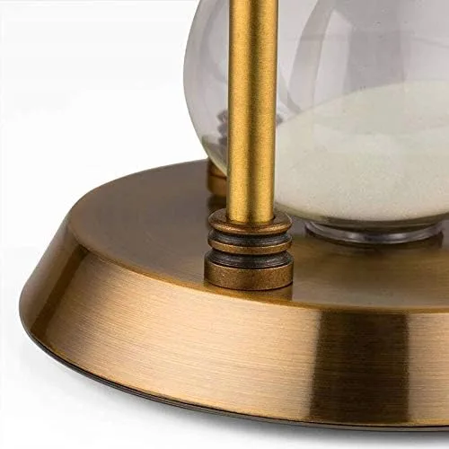 Miniatura 4 de SuLiao - Reloj de arena de latón metálico con temporizador de 5, 15, 30 y 60 minutos para decoración de oficina
