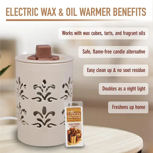 Miniatura 2 de Deco - Calentador de velas eléctrico, calentador de cera, incluye 4 cubos de cera