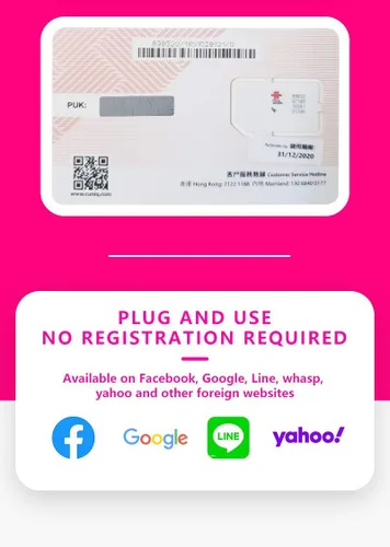 Miniatura 5 de Tarjeta SIM de datos de China 30 días 12Gb luego ilimitada para China, Macao puede f/b