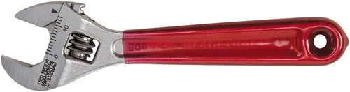 Miniatura 8 de Klein Tools D506-4 Llave de accionamiento ajustable, forjada con acabado cromado pulido y un mango sumergido de plástico, 4 pulgadas