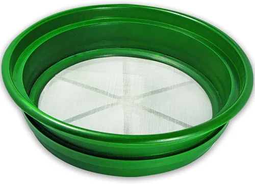 Miniatura 10 de SE Sartén de prospección de oro apilable clasificador de 13.25 pulgadas de ancho, bandeja de tamizado de malla de acero inoxidable de 1/4 pulgadas