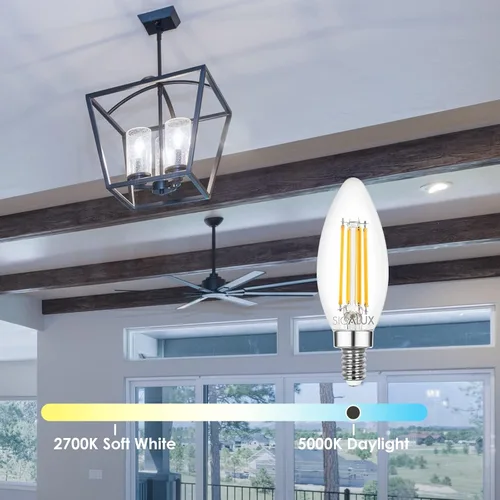 Miniatura 4 de Sigalux Bombillas LED E12 para candelabro, regulables, tipo B de candelabro, certificación UL