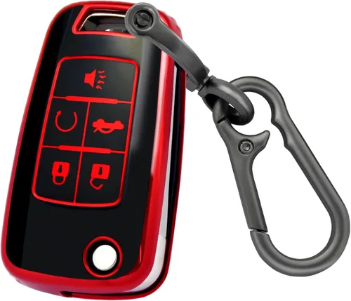 Miniatura 62 de XIYANG TRADE Funda para llavero Chevy con llavero, funda de TPU suave para llave de protección completa para Camaro Cruze Equinox Malibu Impala