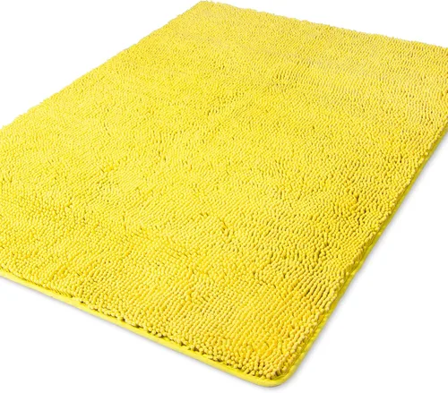 Miniatura 115 de Yeaban Alfombra de pasillo de baño de 24 x 72 pulgadas, antideslizante, alfombra de baño larga de felpilla gruesa, absorbente y lavable, alfombra