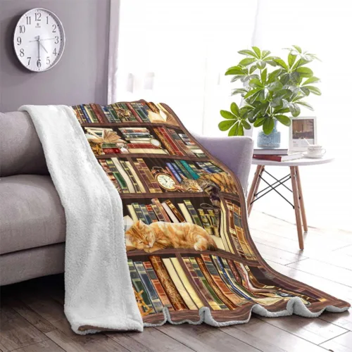 Miniatura 2 de Manta de lectura, regalos para amantes de los libros, regalos para mujeres amantes de los libros, manta de regalos de bibliotecario, ideas
