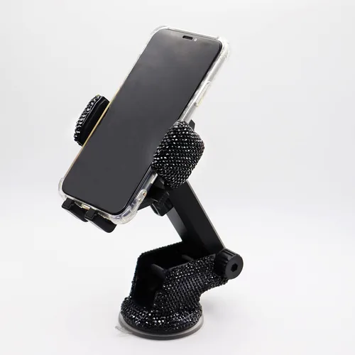 Miniatura 2 de LYCARESUN Soporte de Montaje de Teléfono para Automóvil Bling, Soporte de Teléfono con Diamantes de Imitación de Cristal Brillante para Mujeres