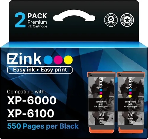 E-Z Ink - Repuesto remanufacturado para cartuchos de tinta negra 302XL para impresora Epson Expression Premium XP-6000 XP-6100 XP6000 XP6100
