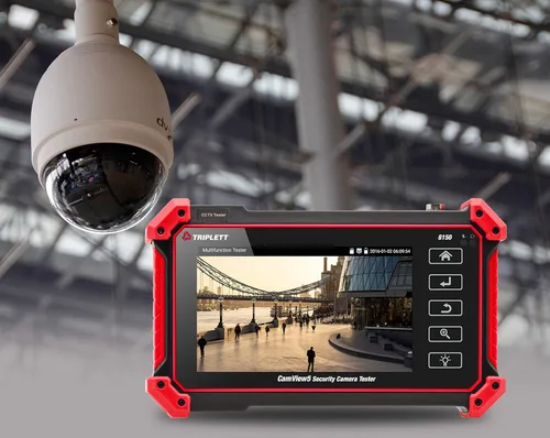 Miniatura 4 de Triplett 8150 CamView IP Pro 5 - Probador de cámara de seguridad CCTV con pantalla táctil de 5 pulgadas, IP 4K/1080P, analógica, TVI, CVI, AHD
