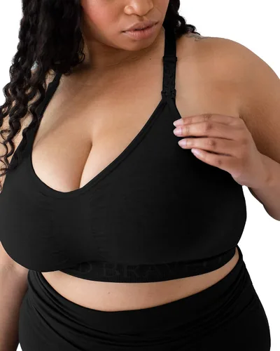 Miniatura 4 de Kindred Bravely Sublime Busty - Brasier deportivo de lactancia y maternidad de bajo impacto para F, G, H, I Cup (terracota ombrado)