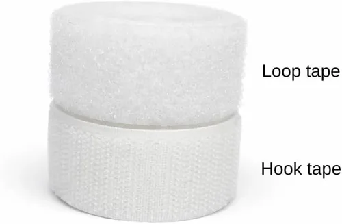 Miniatura 3 de Cinta de velcro blanca de 1 pulgada de ancho, no adhesiva, de nailon blanco de 1 yarda de longitud, juego de sujetadores de tela para bolsas