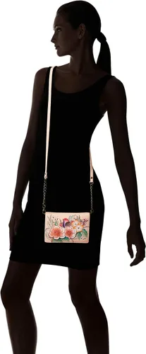 Miniatura 5 de Anna by Anuschka Cartera organizadora de solapa de cuero genuino pintada a mano para mujer
