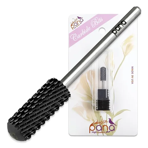 Miniatura 12 de PANA - Broca de carburo de seguridad de 3/32 pulgadas con cabezal grande de punta redonda y lisa para la eliminación de esmalte en gel y acrílico