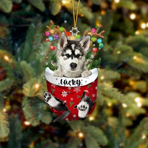 Miniatura 137 de Adorno de Navidad personalizado para perro Airedale Terrier en bolsillo de nieve, adorno para árbol de Navidad, idea de regalo para amantes