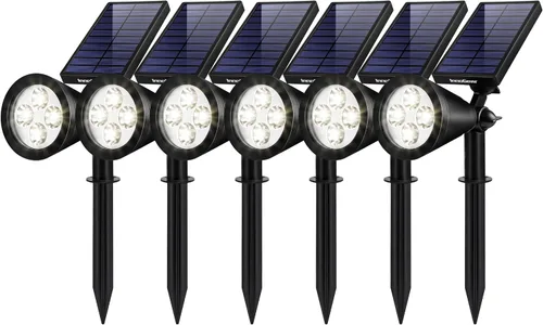 Miniatura 9 de InnoGear Luces solares 2 en 1, impermeables, para exteriores, paisajismo, iluminación, luz de pared, encendido/apagado automático, para patio