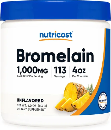 Nutricost Polvo de Bromelaína 4 OZ - Sin OMG, apto para vegetarianos y sin gluten