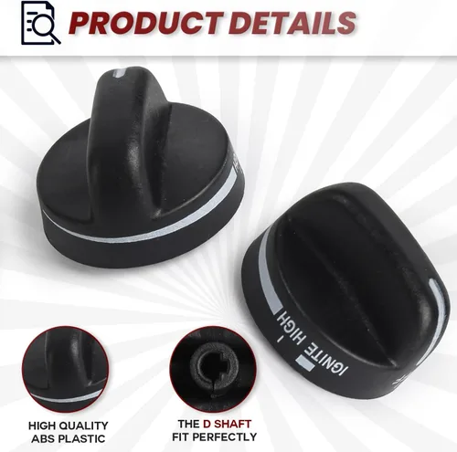 Miniatura 3 de Seentech Paquete de 4 pomos de quemador 8273103 – Reemplaza 8273103, AP6012363, WP8273103, 8273107, 8273111, ER8273103, PS11745570, WP8273103VP.