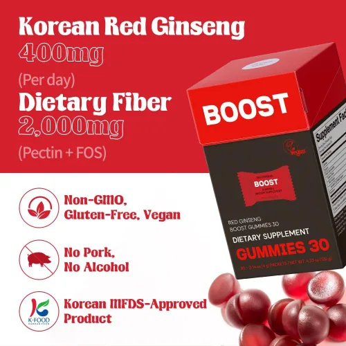 Miniatura 5 de Dr.blet Gomitas de ginseng Energy Boost – Suplementos de apoyo de energía inmune y limpia, masticables con sabor a fresa, enfoque cerebral sin