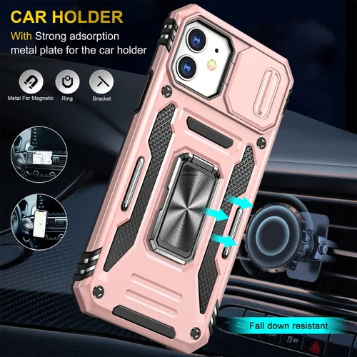Miniatura 98 de Funda para iPhone 13 Pro con funda para cámara, con soporte de anillo para soporte, con función de montaje magnético para automóvil, para iPhone 13