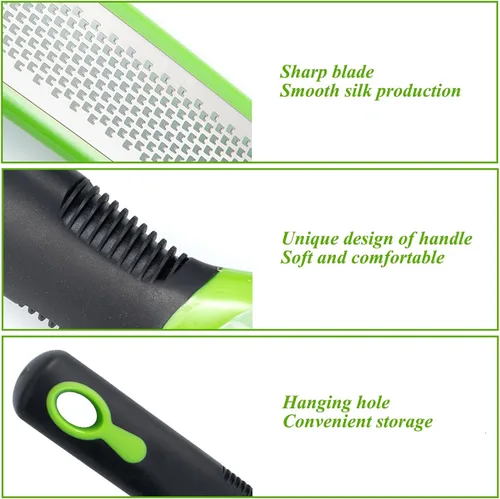 Miniatura 8 de Zester - Juego de 2 ralladores de queso para cocina, herramienta de limón Zester, rallador de ajo, rallador de jengibre, rallador de alimentos