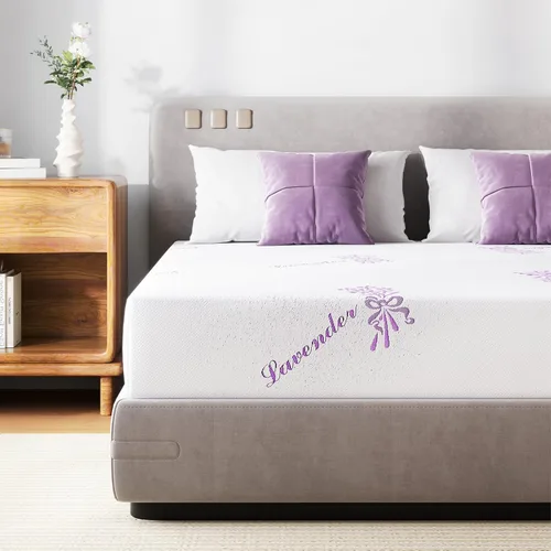 Miniatura 9 de EGOHOME Colchón tamaño individual de 6 pulgadas, espuma viscoelástica mediana con gel de té verde, alivio de presión, comodidad de adaptación