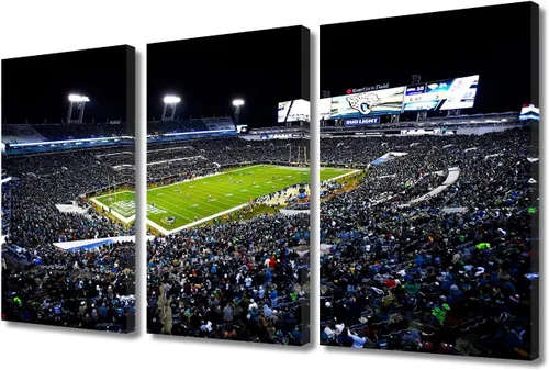 Miniatura 64 de 3 piezas de arte de pared deportivo del equipo de fútbol de los Vikings de Estados Unidos, pinturas de estadios deportivos Minnesota, Estados