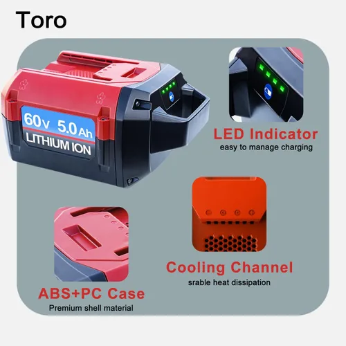 Miniatura 4 de DTK Reemplazo de batería para batería Toro 60V 5Ah 60V Batería