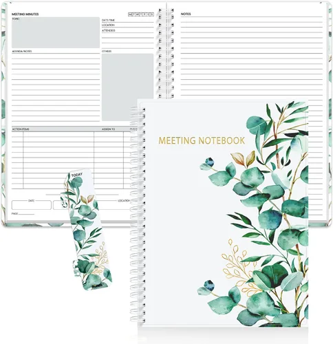 Miniatura 12 de SUNEE Half Meeting Half Note - Cuadernos profesionales de 8.5"x11" para el trabajo - 160 páginas, planificador de proyectos de tamaño A4, agenda