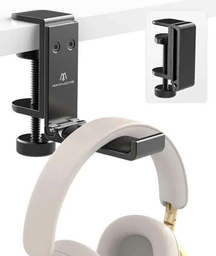 Miniatura 2 de Nuevo soporte plegable para auriculares con gancho de aluminio para auriculares con barra de sonido, soporte para auriculares con abrazadera, gancho