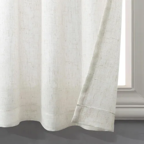 Miniatura 5 de Pitalk Cortinas de lino para café de 24 pulgadas de largo, con bolsillo trasero, plisadas, estilo bohemio, granja, cocina, cortinas para ventana