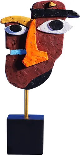 Decoración de arte abstracto, escultura de resina extraña, estatuas modernas y peculiares para interiores, coloridas decoraciones únicas para el