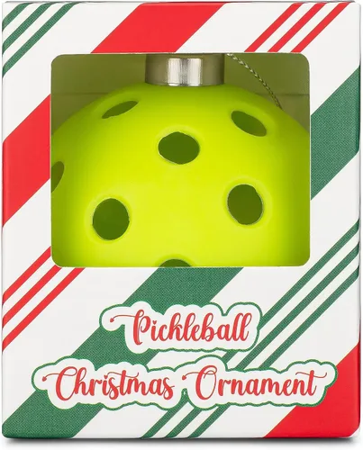 Miniatura 2 de Adorno de pickleball - Adorno navideño de tamaño real para árbol, regalo divertido para amantes del pickleball, decoración navideña deportiva, 1