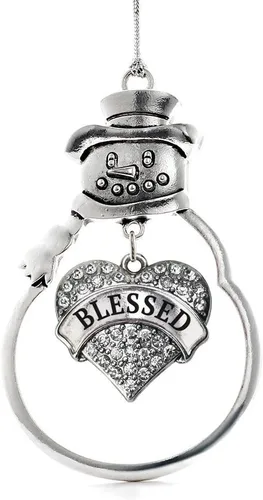 Miniatura 181 de Inspired Silver - Big Sis - Adorno de Navidad plateado - Adorno de árbol de Navidad con dije de corazón con circonita cúbica - Decoración colgante