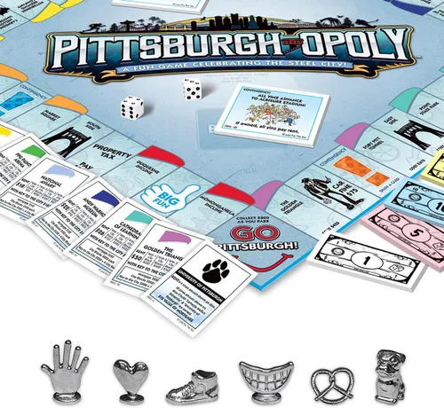 Miniatura 5 de Late for the Sky Pittsburgh-Opoly City Property - Juego de mesa de comercio, diversión de estrategia familiar, a partir de 8 años, 2 a 6 jugadores
