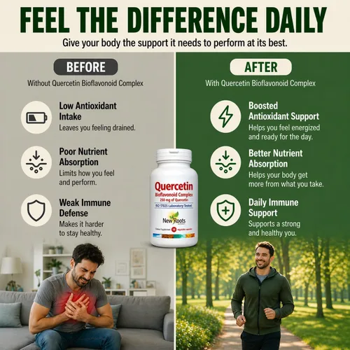 Miniatura 7 de NEW ROOTS HERBAL Cápsulas de quercetina con bromelina Fórmula 4 en 1 con quercetina, bromelina, bioflavonoides y rutina Suplemento de apoyo