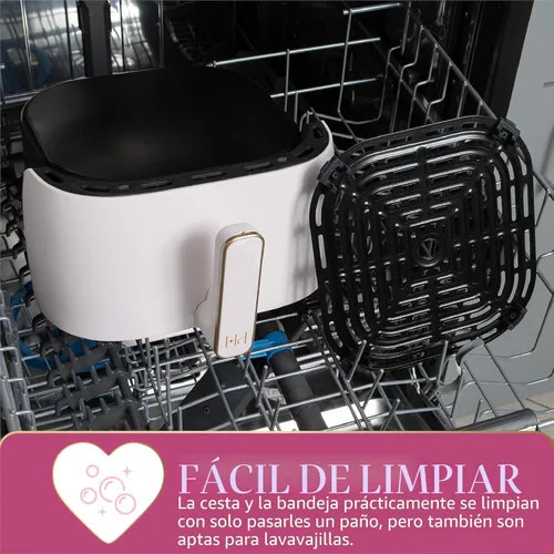 Miniatura 8 de Freidora de aire Paris Hilton, capacidad grande de 6 cuartos de galón, antiadherente fabricada sin PFAS, pantalla táctil, 8 en 1